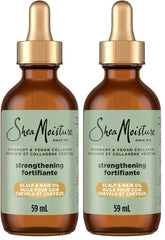 SheaMoisture Strengthening Scalp & Oil Rosemary & Vegan Collagen To Protect The Scalp And Strengthen Hair ScalpBoost Technology For A Cooling Sensation With ScalpBoost Technology 2 Fl Oz,(Pack of 2)