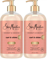 SheaMoisture Shampoo Coconut and Hibiscus,for Thick,Curly Hair,to Cleanse & Hydrate,24 oz,(Pack of 2)