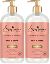 SheaMoisture Curl & Shine Conditioner Coconut & Hibiscus,for Thick,Curly Hair,to Moisturize-& Soften,24 oz,(Pack of 2)