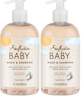 SheaMoisture Baby Wash and Shampoo 100% Virgin Coconut Oil for Baby Skin Cruelty Free Skin Care 13 oz (Pack of 2)