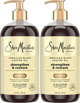 SheaMoisture Strengthen and Restore Shampoo Jamaican Black Castor Oil for Damaged Hair Sulfate-Free 24 oz,(Pack of 2)