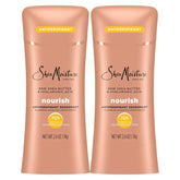 SheaMoisture Antiperspirant Deodorant Stick Moisturizing Raw Shea Butter & Hyaluronic Acid 2 Count for 48HR Sweat & Odor Protection with No Parabens & No Mineral Oil 2.6 oz