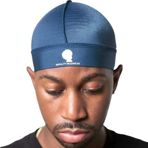 Royalty Headwear Silky Wave Cap for 360, 540 & 720 Waves, Soft Breathable Durag Skull Cap Beanie for Men