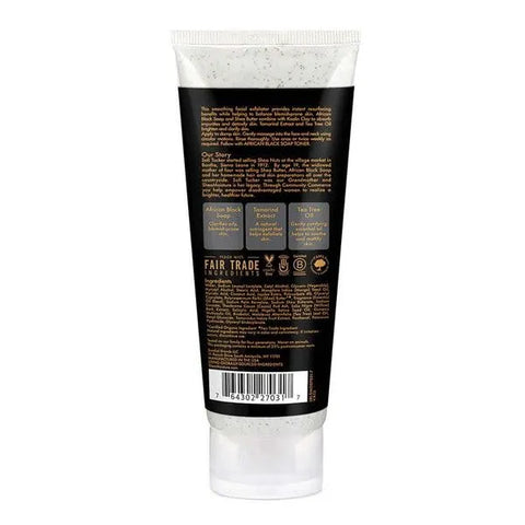 Sheamoisture Facial Wash and Scrub for Blemish Prone Skin African Black Soap to Clarify Skin 4 oz