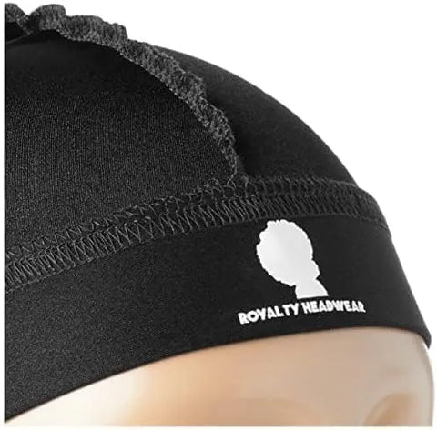 Royalty Headwear Silky Wave Cap for 360, 540 & 720 Waves, Soft Breathable Durag Skull Cap Beanie for Men