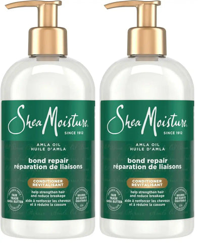 SheaMoisture Bond Repair Conditioner Amla Oil Strengthens And Repairs Hair Bonds With Hydroplex Technology And Amla Oil For Less Breakage With Restorative HydroPlex Infusion 13 FlOz,(Pack of 2)
