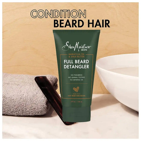 SheaMoisture Beard Conditioner, Full Beard Detangler for Full Beards, Maracuja Oil and Shea Butter, Paraben Free, 4 oz