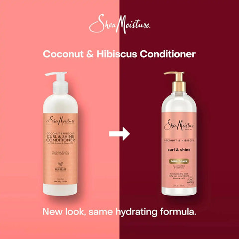 SheaMoisture Curl & Shine Conditioner Coconut & Hibiscus,for Thick,Curly Hair,to Moisturize-& Soften,24 oz,(Pack of 2)