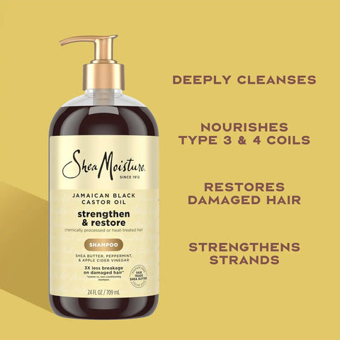 Shea Moisture Jamaican Black Castor Oil Shampoo Strengthen & Restore 24oz