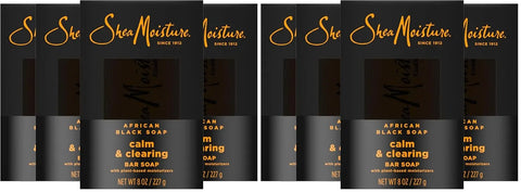 SheaMoisture Bar soap AfricanSoap Soothe & Clarify Skin Soothing and Clarifying bar-soap with 24h shea moisture nutrients for Healthy, Glowing Skin 8 oz (Pack of 8)