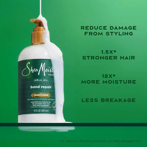 SheaMoisture Bond Repair Conditioner Amla Oil Strengthens And Repairs Hair Bonds With Hydroplex Technology And Amla Oil For Less Breakage With Restorative HydroPlex Infusion 13 FlOz,(Pack of 2)