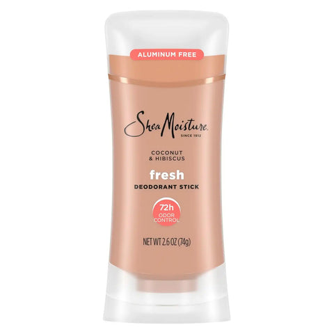 SheaMoisture Deodorant Stick 72h Odor Control Coconut & Hibiscus Fresh Aluminum Free, 2.6 Ounce (Pack of 12)