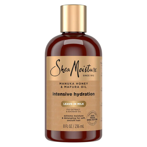 Shea Moisture Manuka Honey and Mafura Oil Intensive Hydration Leave-In Milk for Unisex, 8 Fl Oz (Pack of 12)