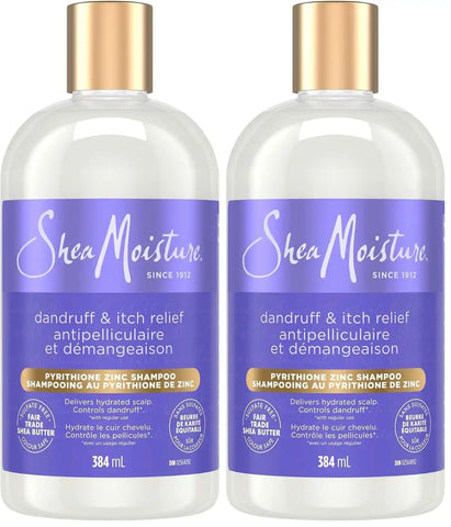 SheaMoisture Anti-Dandruff Shampoo Apple Cider Vinegar & Salicylic Acid For Removing Buildup System For A Healthier Scalp 13 Oz,(Pack of 2)