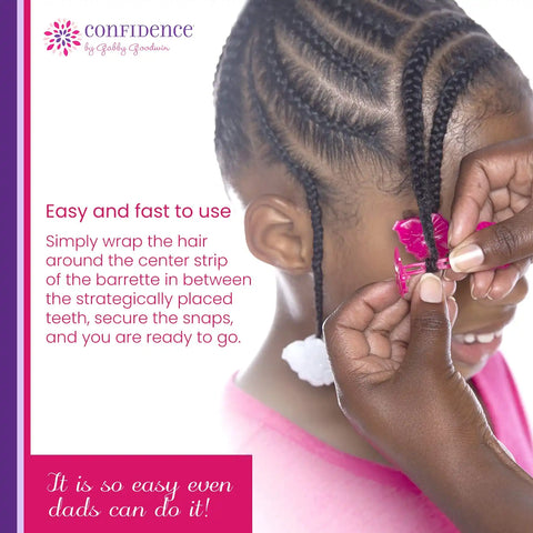 Confidence by GaBBY Goodwin - Little Lady GaBBY Bows - Non-Slip Barrettes – Patented Double Sided Snap – 30 Pack – 3 Ladybug Colors