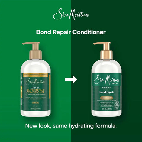 SheaMoisture Bond Repair Conditioner Amla Oil Strengthens And Repairs Hair Bonds With Hydroplex Technology And Amla Oil For Less Breakage With Restorative HydroPlex Infusion 13 FlOz,(Pack of 2)