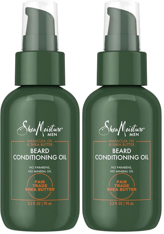 SheaMoisture Beard Conditioning Oil for a Full Beard Maracuja Oil and Shea Butter to Moisturize and Soften 3.2 oz,(Pack of 2)