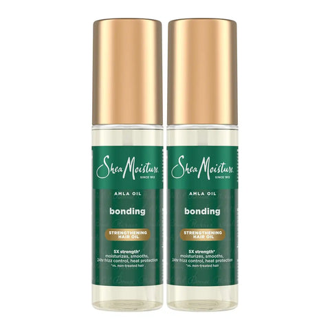 SheaMoisture Bonding Oil Amla Oil To Protect,Strengthen And Smooth Hair With Amla-Oil And Fair-Trade Shea Butter With 5X Strength-And 24-Hour Frizz & Humidity Control 3.3 Fl Oz,(Pack of 2)