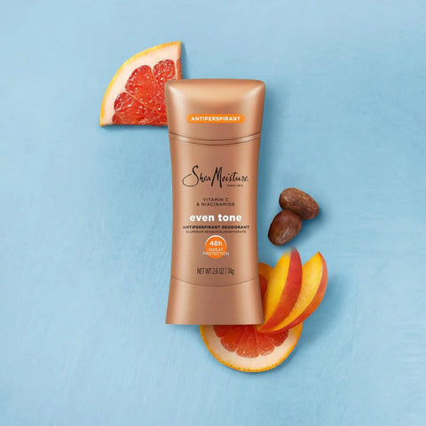 SheaMoisture Antiperspirant Deodorant Stick Even Tone Vitamin C & Niacinamide for 48HR Sweat & Odor Protection with No Parabens & No Mineral Oil 2.6 oz, (Pack of 4)