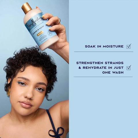 SheaMoisture Shampoo Hydrate and Repair for Damaged Hair with Manuka Honey and Shea Butter 13 oz