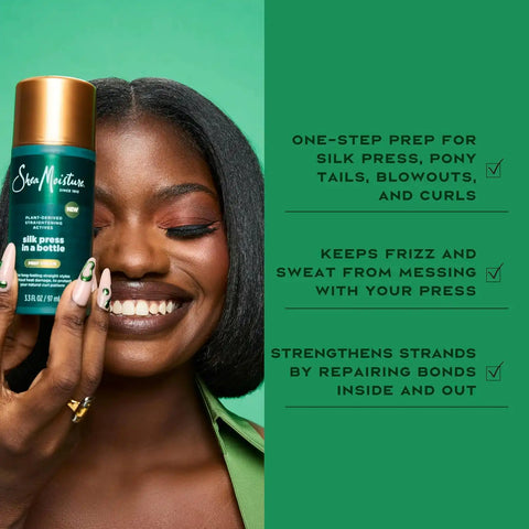 SheaMoisture Silk Press Prep Cream with Plant-Derived Straightening Actives,Alma Oil&Hydroplex Technology Provides Heat Protection While Helping toPreserve Natural Curl Pattern,3.3 Fl Oz (Pack of 12)