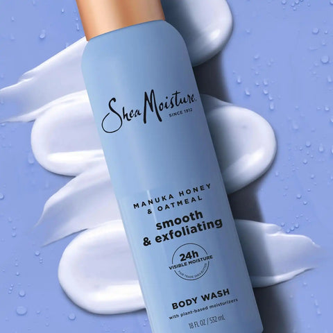 Shea Moisture Manuka Honey Oatmeal Body Wash Smooth & Exfoliating 18 oz