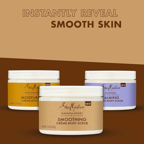 SheaMoisture Smoothing Body Scrub Manuka Honey To Reduce Rough Skin Exfoliating Body Scrub with Fair Trade Shea Butter 11.3 oz