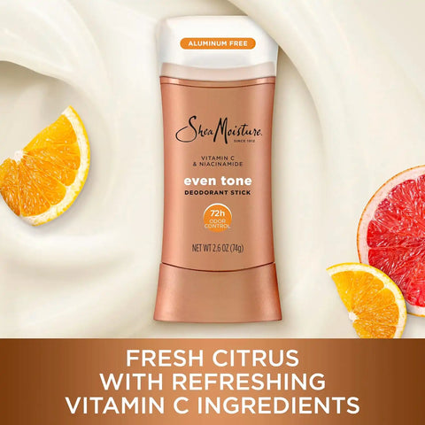 SheaMoisture Deodorant Stick for 72h Odor Control Fresh Aluminum Free 2.6 oz, (Pack of 2)