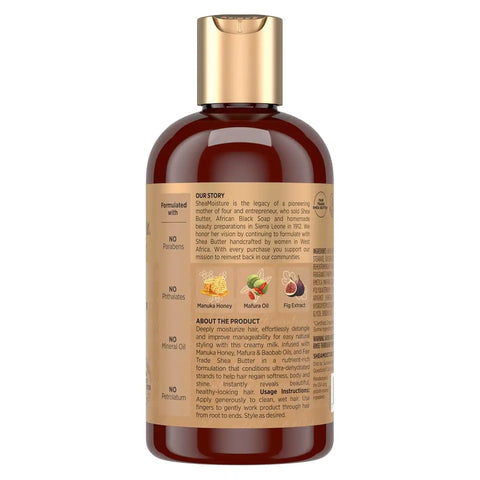 Shea Moisture Manuka Honey and Mafura Oil Intensive Hydration Leave-In Milk for Unisex, 8 Fl Oz (Pack of 12)