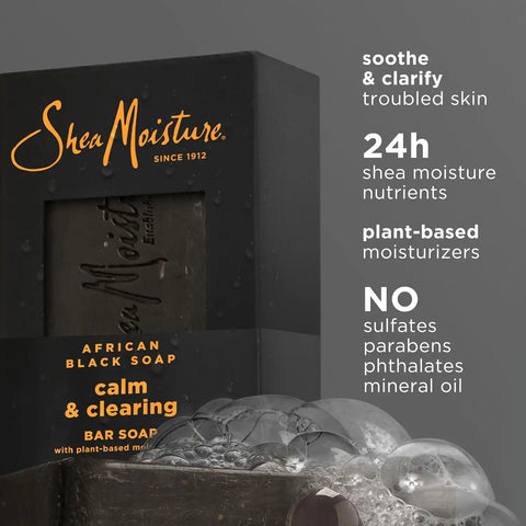 Shea Moisture Bar soap African Black Soap 4 count 8 oz